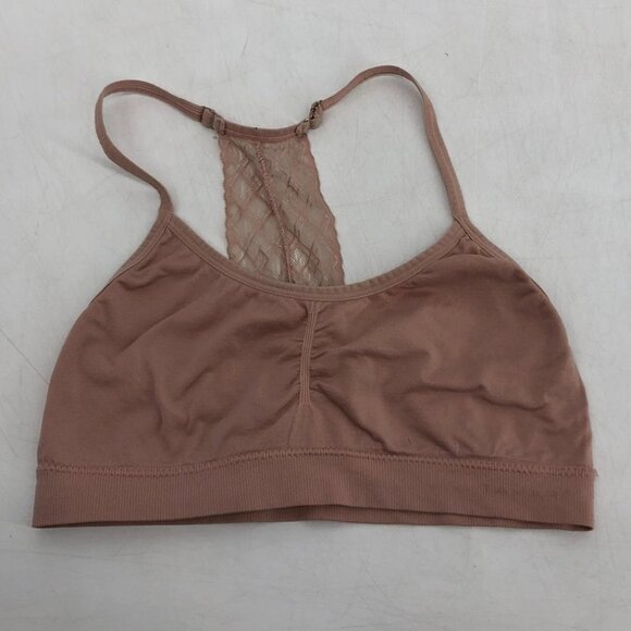Tahari blush pink seamless lace back bralette SP - Picture 4 of 14